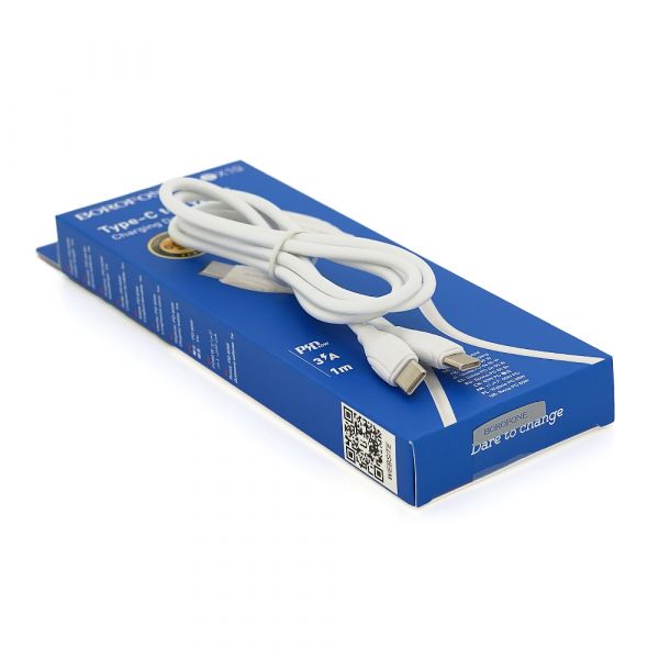 
					Кабель Borofone BX19, Type-C-Type-C, 3A, довжина 1м, White, BOX