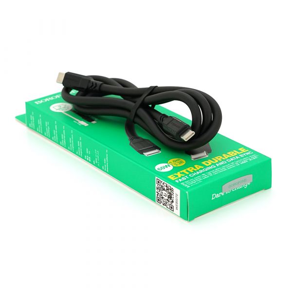 
					Кабель Borofone BX81, Type-C-Type-C, 3A, довжина 1м, Black, BOX