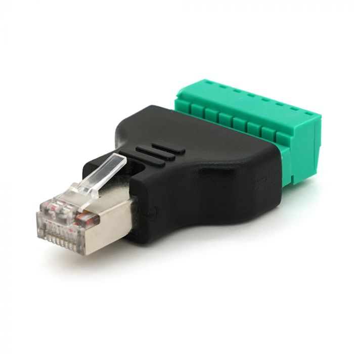 
					Роз'єм для підключення RJ-45(M) (8 контактів) з клемами під кабель, Blister