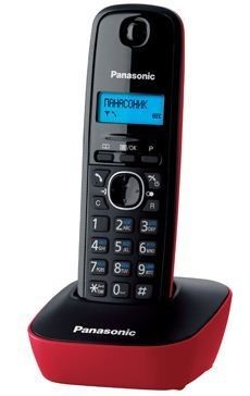 Радіотелефон DECT Panasonic KX-TG1611UAR Black Red