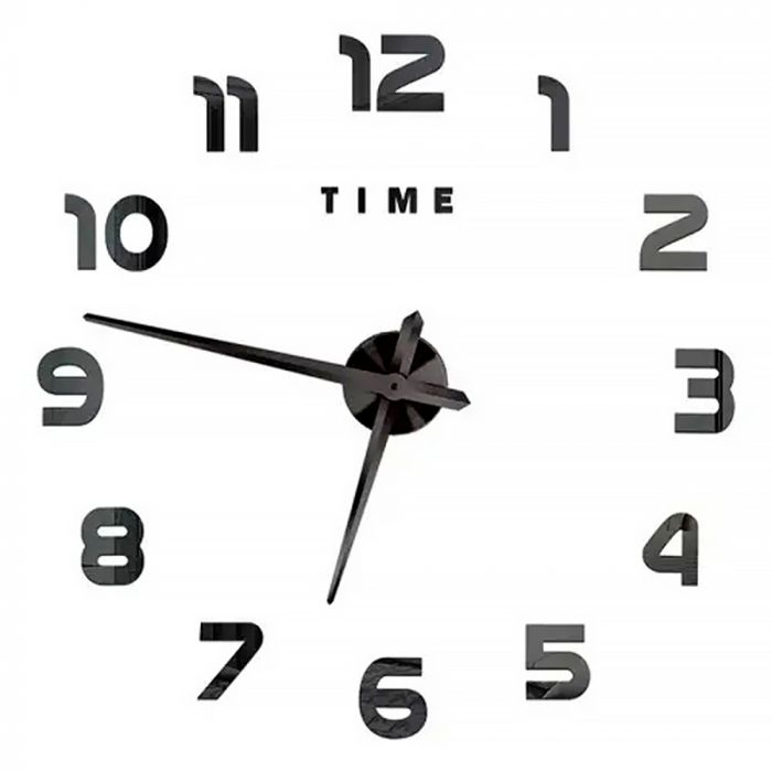 
					Настінний 3D годинник ZH002, 120cm, Black