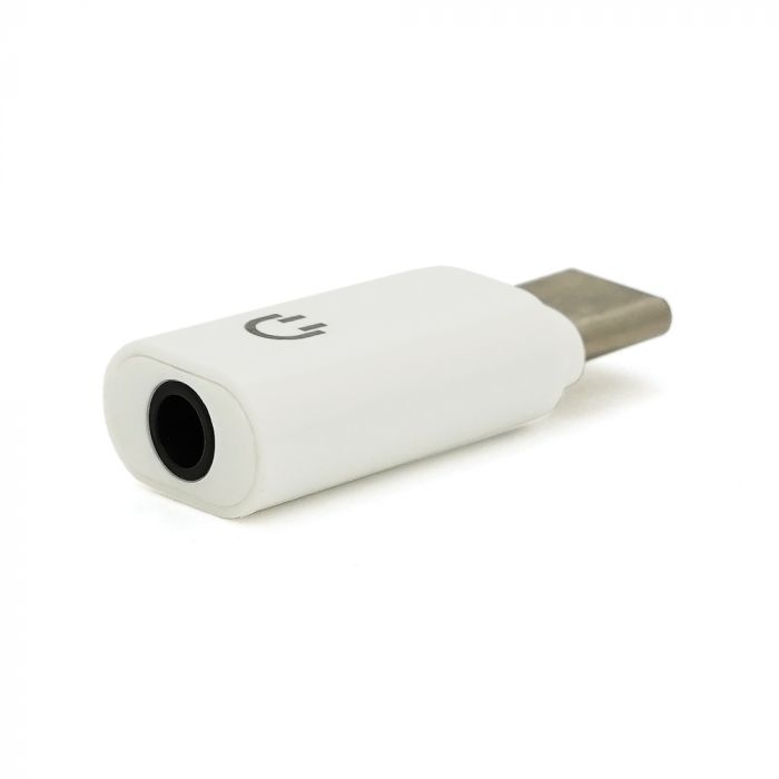 
					Перехідник KIN KY-195 Type-C(M) => Jack 3.5mm(F), White, OEM