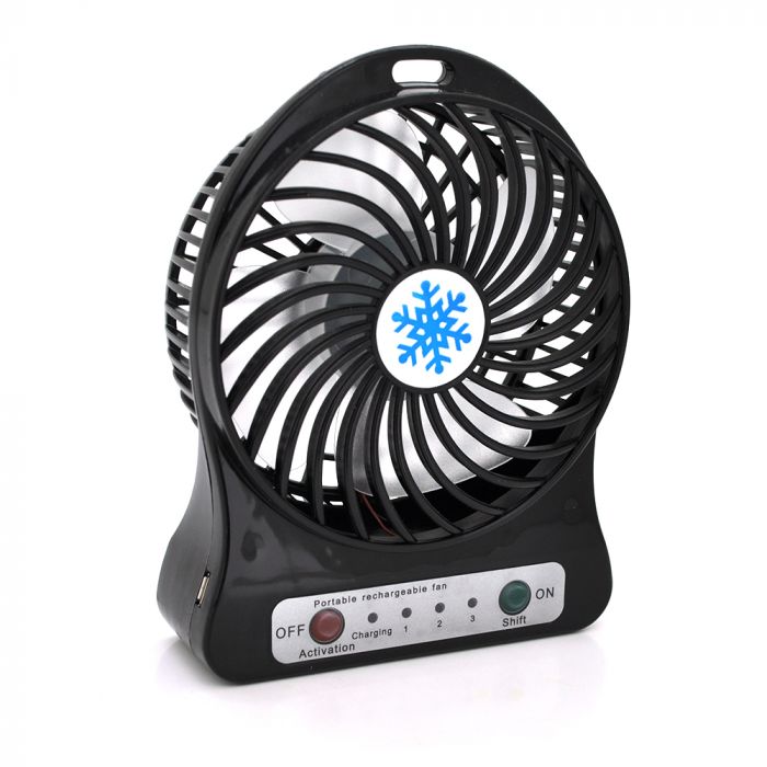 
					Портативний вентилятор Light Fan, 3 режими швидкості, акумулятор 18650, Mix color, Box