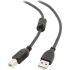 Кабель Maxxter USB - USB Type-B V 2.0 (M/M), 1 м, феритовий фільтр, Black (UF-AMBM-1M)