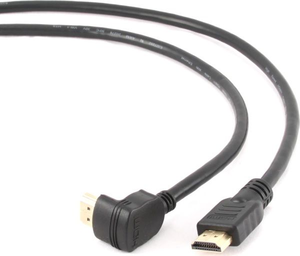 Cable Cablexpert CC-HDMI490-15 HDMI-HDMI V.1.4 папа/папа, повернутий під 90 градусів, з позолоченими коннекторами, 4.5 м, поліетиленова упаковка