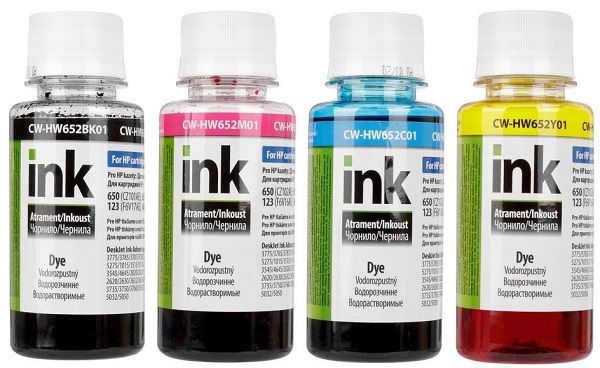 Чорнило HP 650/652/123 (4х100мл) BK/С/M/Y  Комплект  *ColorWay (CW-HW652SET01)