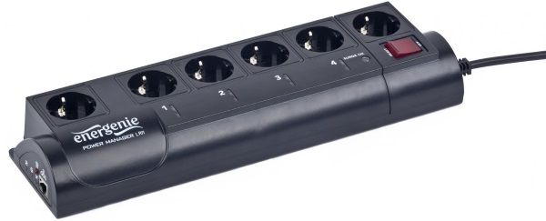 Мережевий фільтр 1.8м EnerGenie EG-PмS2-LAN 6 розеток, програмується, LAN інтерфейс