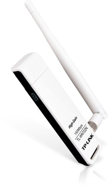 Безпровідний мережевий адаптер TP-Link TL-WN722N USB (150Mbps High Gain Wireless N USB Adapter, Atheros, 1T1R, 2.4GHz, 802.11n/g/b, 1 detachable antenna)