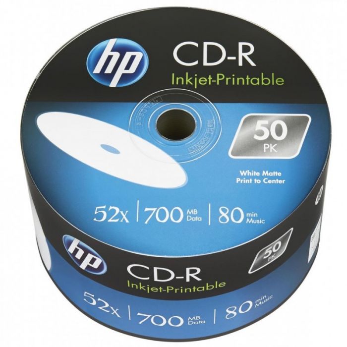 Диск CD-R 700MB  52x   50pcs  HP IJ PRINT (69301/CRE00070WIP-3)