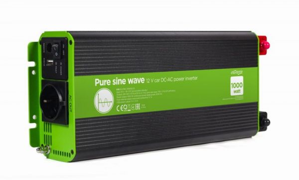 Автомобільний інвертор EnerGenie 1000 W (EG-PWC-PS1000-01_), чиста синусоїда