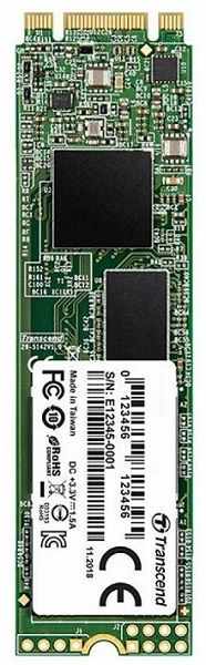 Твердотільний диск M.2   512GB  Transcend 830S  SATA 3, 3D NAND, up to 560/500 MB/s  (TS512GMTS830S)