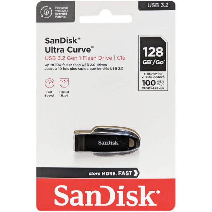 Накопичувач USB Flash drive 128GB SanDisk Ultra Curve  (USB3.2)  (up to 100MB/s)