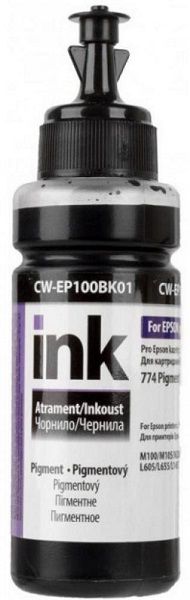 Чорнило Epson M100/M105/M200 100мл  Pigment Black  (CW-EP100BK01)  *ColorWay