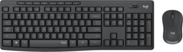 Набір бездротовий Клавіатура+Миша Logitech Wireless MK295 Silent Graphite(920-009807)