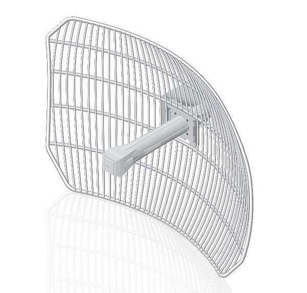 Точка доступа (зовн.) Ubiquiti AirGrid M5 HP 27dBi (AG-HP-5G27), 1xLAN, PoE in, 5 GHz, 802.11a/n, AirMax, 27dBi, 25dBm, 1x1 SISO, 100Mbs, range 30+ km.