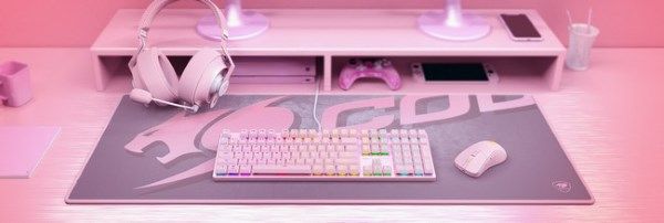 Поверхня ігрова Cougar Arena X Speed Pink1000*400*5мм, розмір XXL