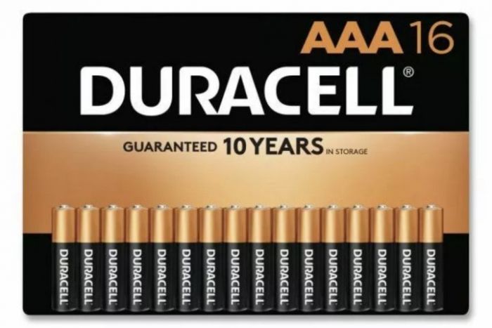 Батарейки AAA  Duracell AAA (LR03) MN1500 (16шт/уп)