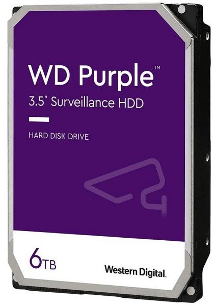 Жорсткий диск 3.5"  6TB Western Digital Purple Surveillance,  SATA 3, 5400rpm, 64MB  (WD60PURZ)