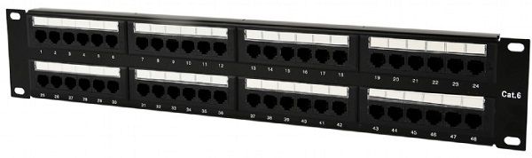 Патч-панель Cablexpert NPP-C648CM-001 Cat 6, 48 порти, UTP