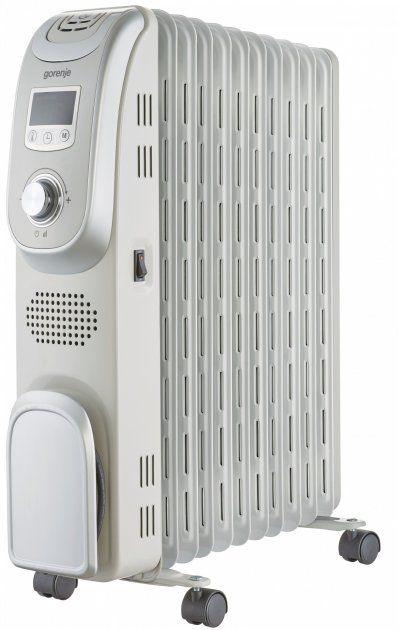 Обігрівач масляний Gorenje OR 2300 PEM до 20м2 2300W/10A 11ребер 64×53×28см 11,7кг пульт ДК+електромеханічне керування
