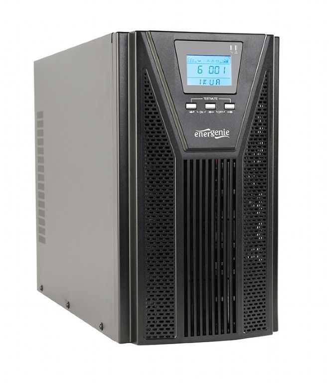 Блок безперебійного живлення EnerGenie EG-UPSO-1000, 2000VA (1800 Вт), синусоїдальний сигнал, можливість підєднання зовнішніх акумуляторів