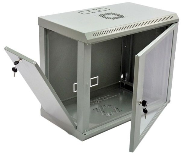 Шафа CMS  9U, 600x350x507мм (Ш*Г*В), економ, акрилове скло, сіра (UA-MGSWL935G)