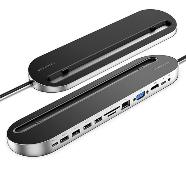 Адаптер Концентратор Vention Aluminum 12 in 1 USB 3.1 Type-C (THEBC)