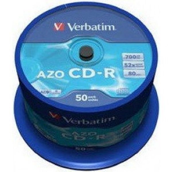 Диск CD-R 700MB Verbatim 52x AZO Crystal  Cake 50pcs (43343)