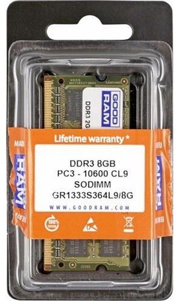 Пам'ять SoDDR3  8GB  1333MHz PC3-10600  Goodram
