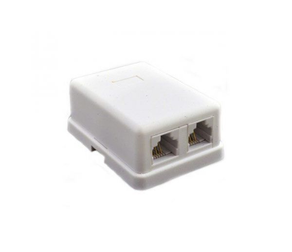 Розетка телефонна 2-port Kingda 2хRJ12 (TELUS8015)