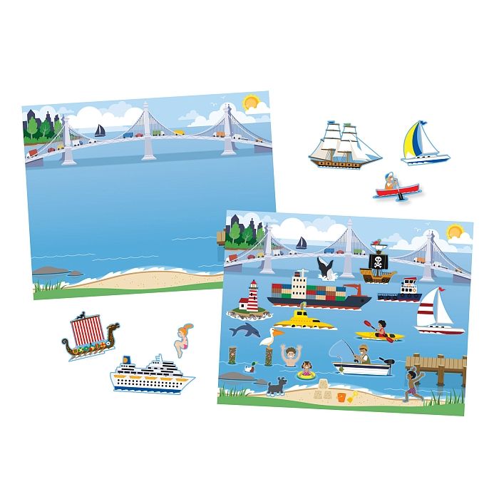 Набір багаторазових наліпок Melissa & Doug Транспорт (MD14199)