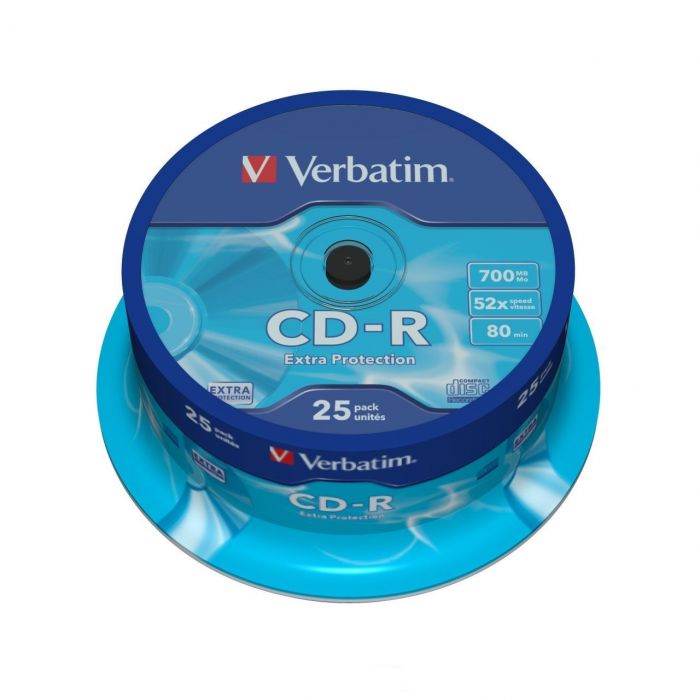 Диск CD-R 700MB  52x   25pcs  Verbatim Extra Protection Cake