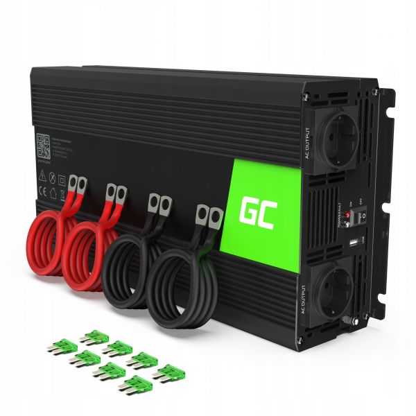 Автомобільний інвертор Green Cell INV12  12V/230V 3000W/6000W модифікована синусоїда