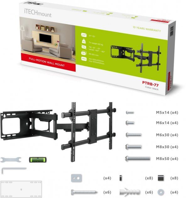 Кронштейн ITech Itech PTRB-77 37"-70" до 60кг
