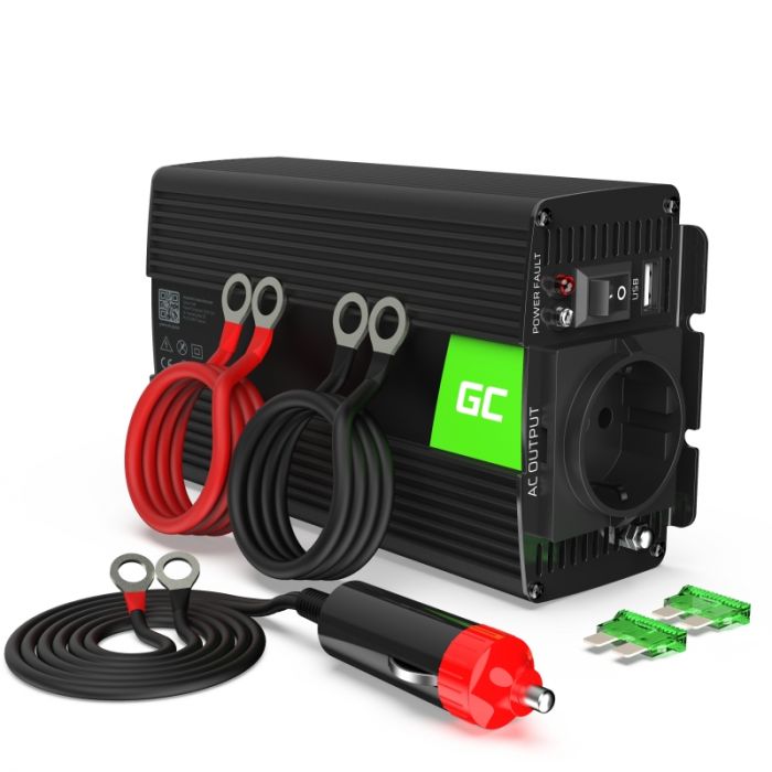 Автомобільний інвертор Green Cell INV01DE 12V/230V 300W/600W модифікована синусоїда