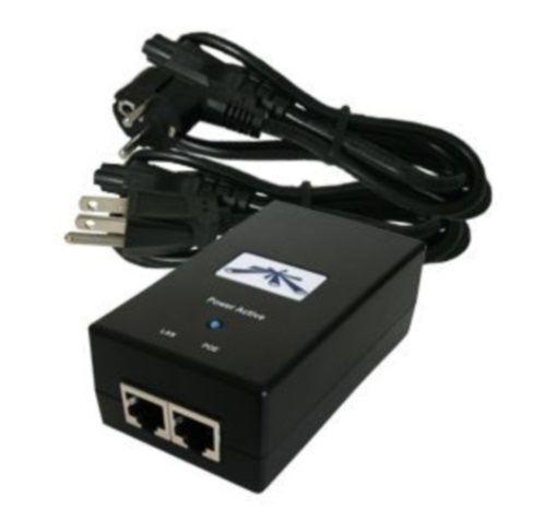 Інжектор PoE Ubiquiti PoE 48V/0,5A/24W (POE-48-24W)