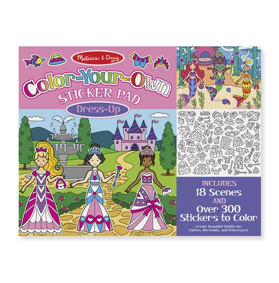 Набір для творчості Melissa&Doug Наклейки-розмальовки Модні наряди (MD9469)