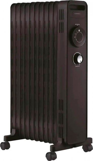 Обігрівач масляний LUXELL LUX-1230S Black до 23м2 2300W 11ребер 66×39×24см 10,3кг механічне регулювання