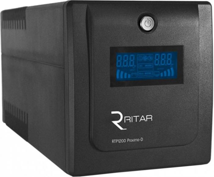 Блок безперебійного живлення Ritar RTP1200 (720W) Proxima-D, LCD, AVR, 3st, 4x UNIVERSAL socket, 2x12V7Ah