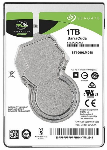 Жорсткий диск 2.5"  1TB Seagate Barracuda   5400rpm, 128MB, SATA 3  7mm (ST1000LM048)