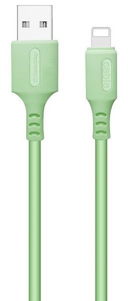 Кабель ColorWay USB - Apple Lightning (soft silicone) 2.4А 1м зелений (CW-CBUL042-GR)