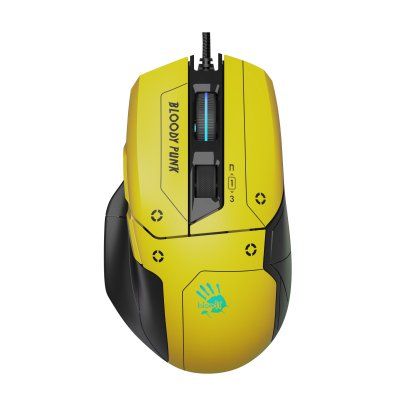 Миша  A4 Tech W70 Max Bloody (Punk Yellow), жовта, активоване ПЗ Bloody (4711421963251)