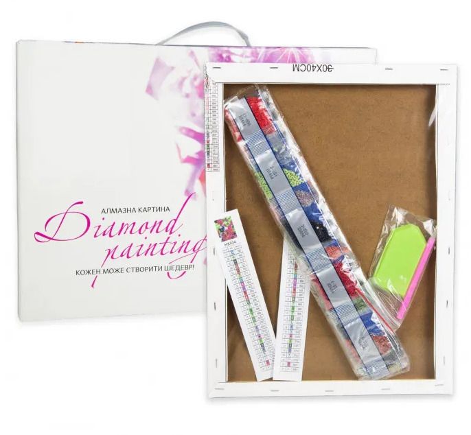 Алмазна мозаїка Strateg ПРЕМІУМ Найкращі друзі розміром 30х40 см (KB106)