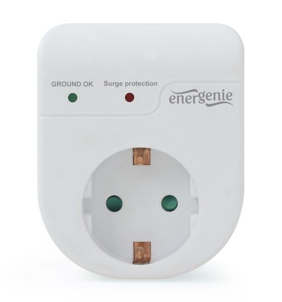 Мережевий фільтр EnerGenie EG-SPG1-01-W фильтр, 1 євро-розетка, білий колір