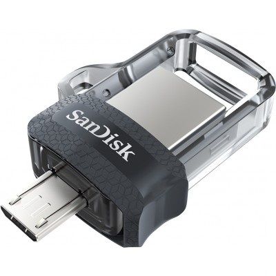 Накопичувач USB Flash drive 128GB SanDisk Ultra Dual Drive OTG (USB3.0)  (micro USB) Чорний (SDDD3-128G-G46)