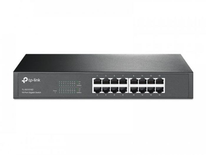 Комутатор TP-Link TL-SG1016D (некерований, 16-Port Gigabit Desktop/Rackmount Switch)