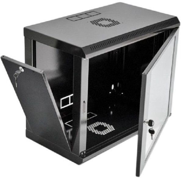 Шафа CMS  9U, 600x350x507мм (Ш*Г*В), економ, акрилове скло, чорна (UA-MGSWL935B)