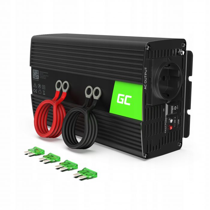 Автомобільний інвертор Green Cell  INV08  12V/230V 1000W/2000W модифікована синусоїда