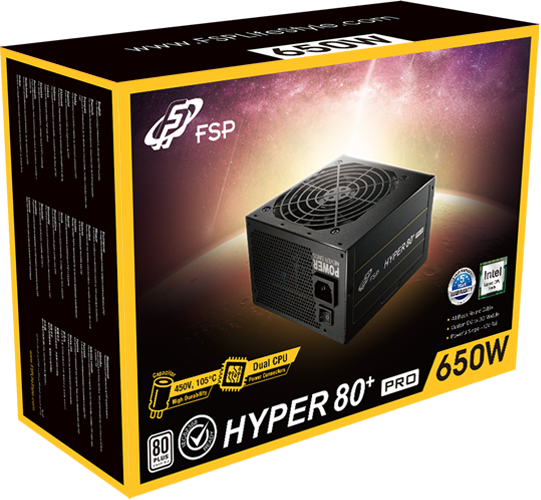 Блок живлення 650W H3-650 FSP HYPER 80+ PRO ATX 2.52 650 Вт  12cm fan, 80 PLUS PFC