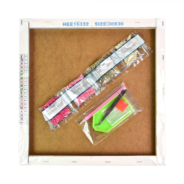 Алмазна мозаїка Strateg ПРЕМІУМ Сонячний букет розміром 30х30 см (HEE13829)